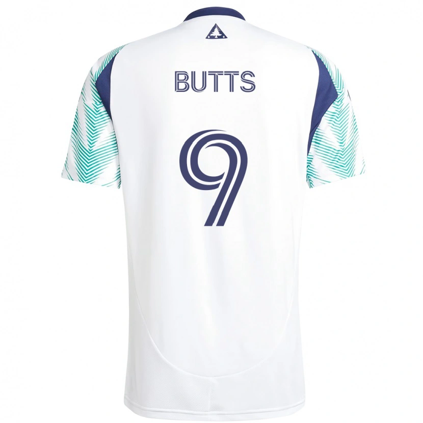 Danxen Herren Liam Butts #9 Weiß Blau Auswärtstrikot Trikot 2025/26 T-Shirt Schweiz