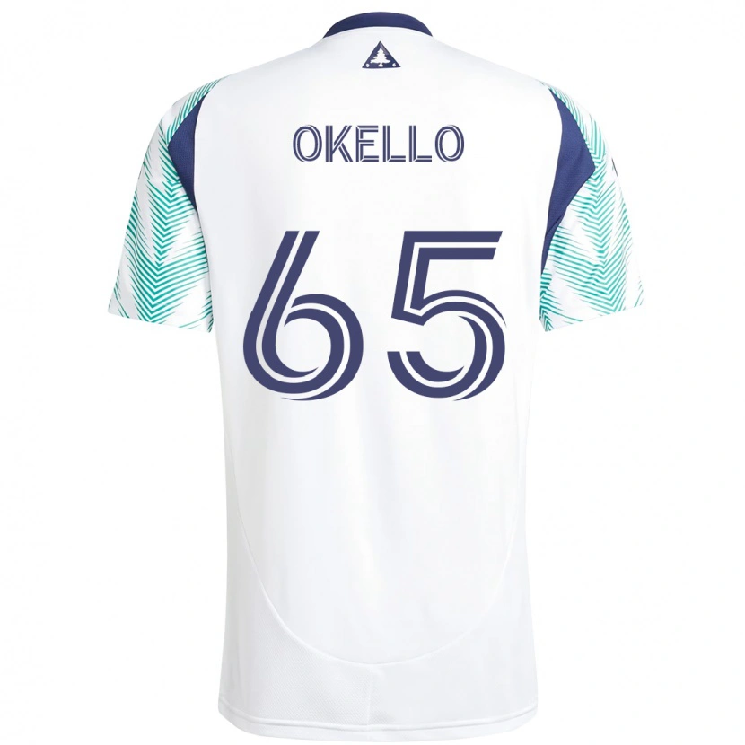 Danxen Herren Noble Okello #65 Weiß Blau Auswärtstrikot Trikot 2025/26 T-Shirt Schweiz