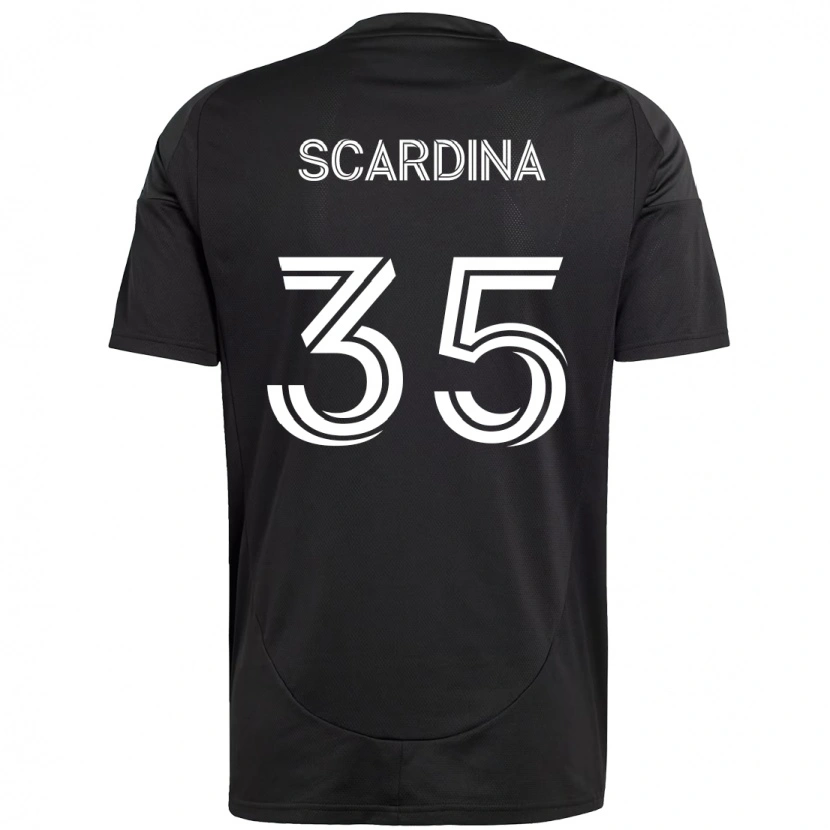 Danxen Herren Nick Scardina #35 Schwarz Weiß Auswärtstrikot Trikot 2025/26 T-Shirt Schweiz