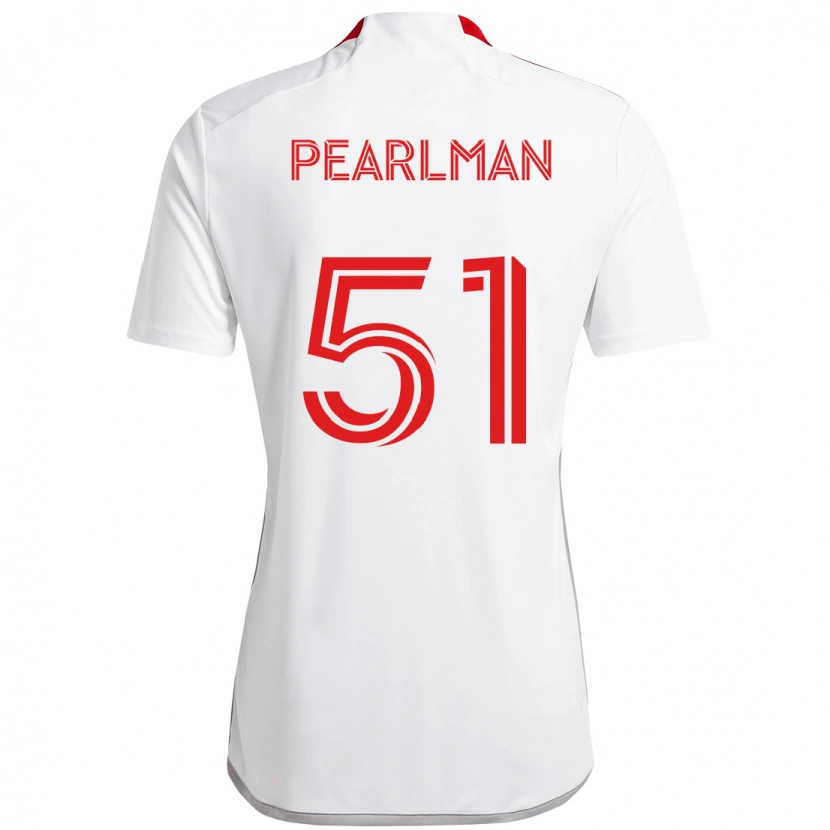 Danxen Herren Adam Pearlman #51 Weiß Rot Auswärtstrikot Trikot 2025/26 T-Shirt Schweiz