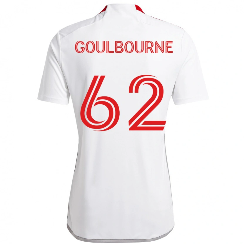 Danxen Herren Rohan Goulbourne #62 Weiß Rot Auswärtstrikot Trikot 2025/26 T-Shirt Schweiz