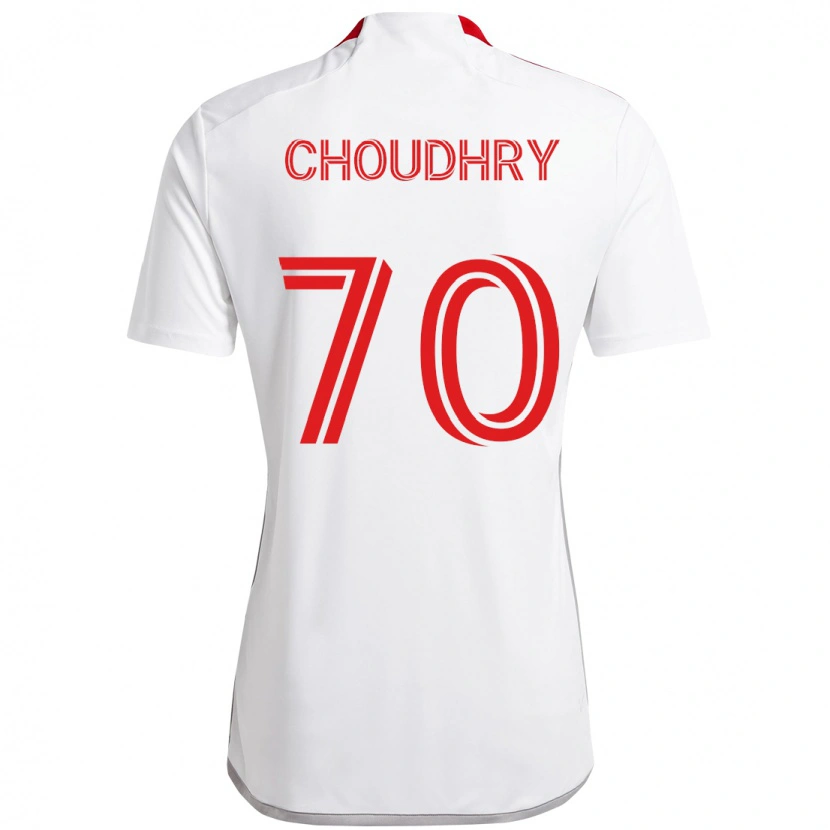 Danxen Herren Benjamin Choudhry #70 Weiß Rot Auswärtstrikot Trikot 2025/26 T-Shirt Schweiz