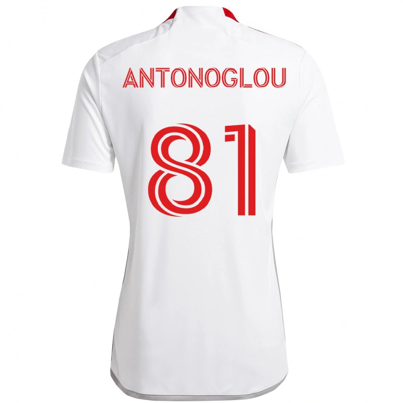 Danxen Herren Themi Antonoglou #81 Weiß Rot Auswärtstrikot Trikot 2025/26 T-Shirt Schweiz