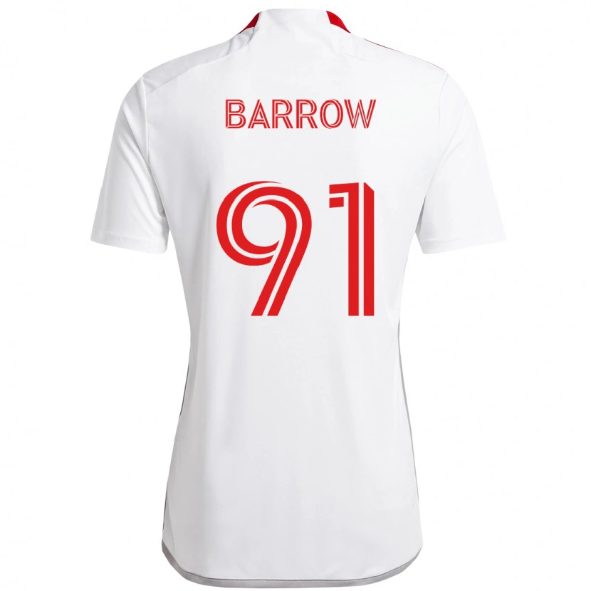 Danxen Herren Dékwon Barrow #91 Weiß Rot Auswärtstrikot Trikot 2025/26 T-Shirt Schweiz