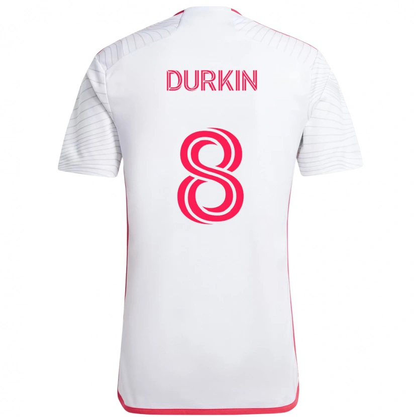 Danxen Herren Chris Durkin #8 Magenta Weiß Auswärtstrikot Trikot 2025/26 T-Shirt Schweiz
