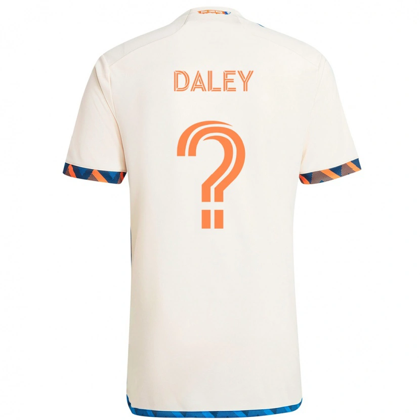 Danxen Herren Amir Daley #0 Weiß Blau Orange Auswärtstrikot Trikot 2025/26 T-Shirt Schweiz