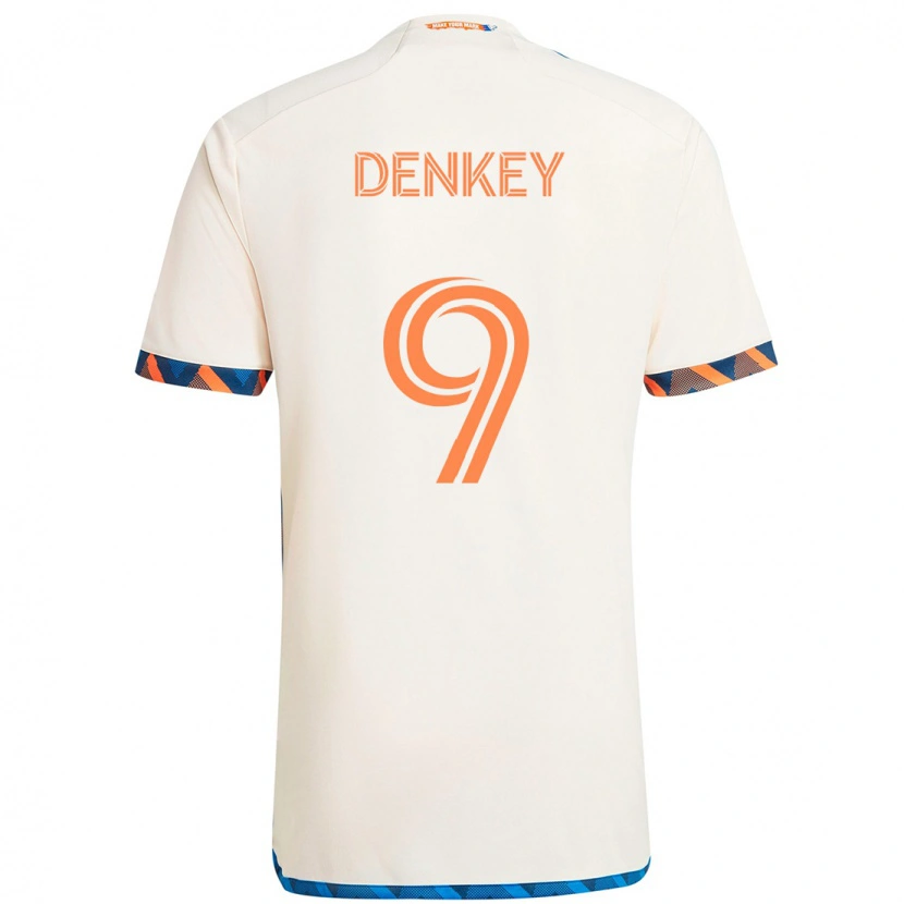 Danxen Herren Kévin Denkey #9 Dunkelblau Orange Auswärtstrikot Trikot 2025/26 T-Shirt Schweiz