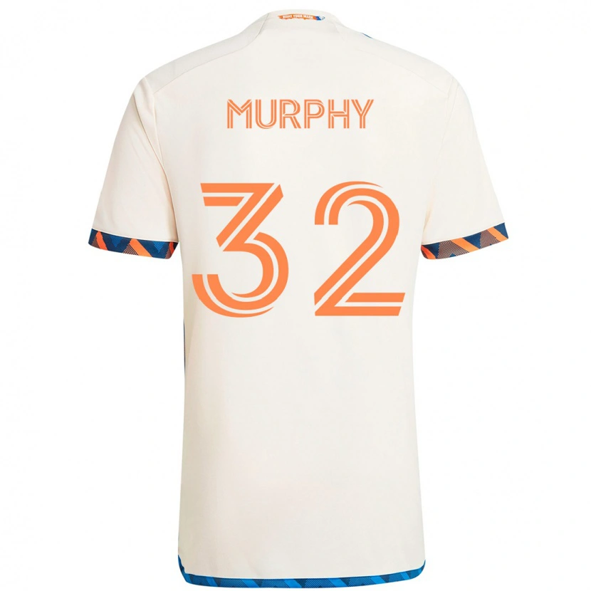 Danxen Herren Ian Murphy #32 Weiß Blau Orange Auswärtstrikot Trikot 2025/26 T-Shirt Schweiz