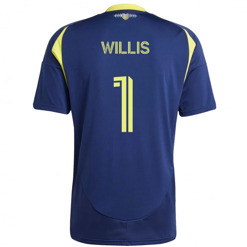 Danxen Herren Joe Willis #1 Marineblau Gelb Auswärtstrikot Trikot 2025/26 T-Shirt Schweiz
