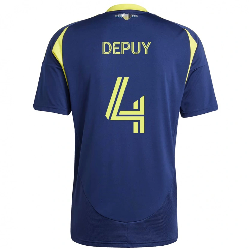 Danxen Herren Nick Depuy #4 Marineblau Gelb Auswärtstrikot Trikot 2025/26 T-Shirt Schweiz