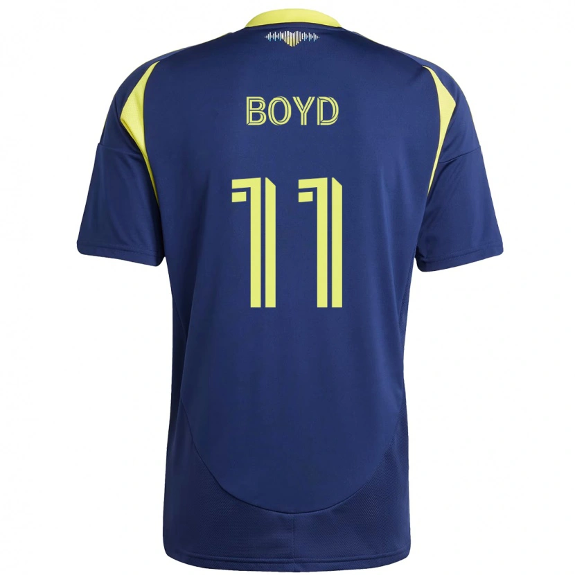 Danxen Herren Tyler Boyd #11 Marineblau Gelb Auswärtstrikot Trikot 2025/26 T-Shirt Schweiz
