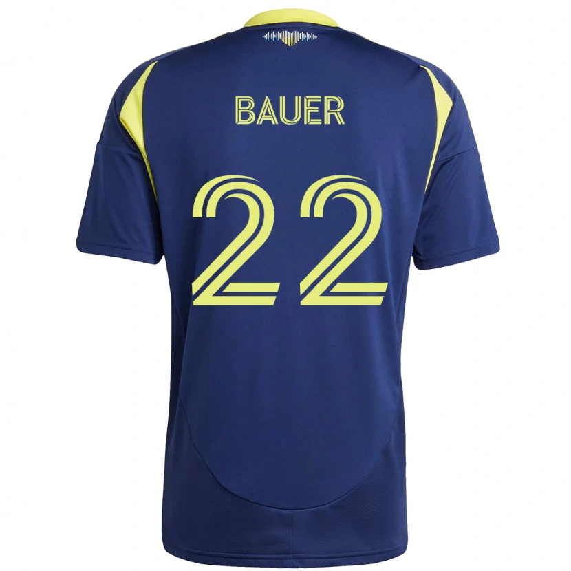 Danxen Herren Josh Bauer #22 Marineblau Gelb Auswärtstrikot Trikot 2025/26 T-Shirt Schweiz