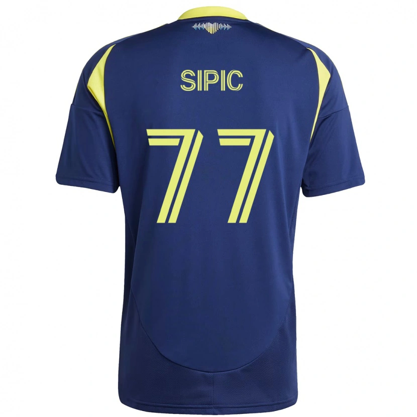 Danxen Herren Adem Sipić #77 Marineblau Gelb Auswärtstrikot Trikot 2025/26 T-Shirt Schweiz