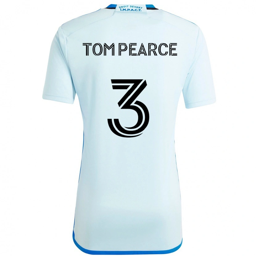 Danxen Herren Tom Pearce #3 Himmelblau Dunkelblau Auswärtstrikot Trikot 2025/26 T-Shirt Schweiz