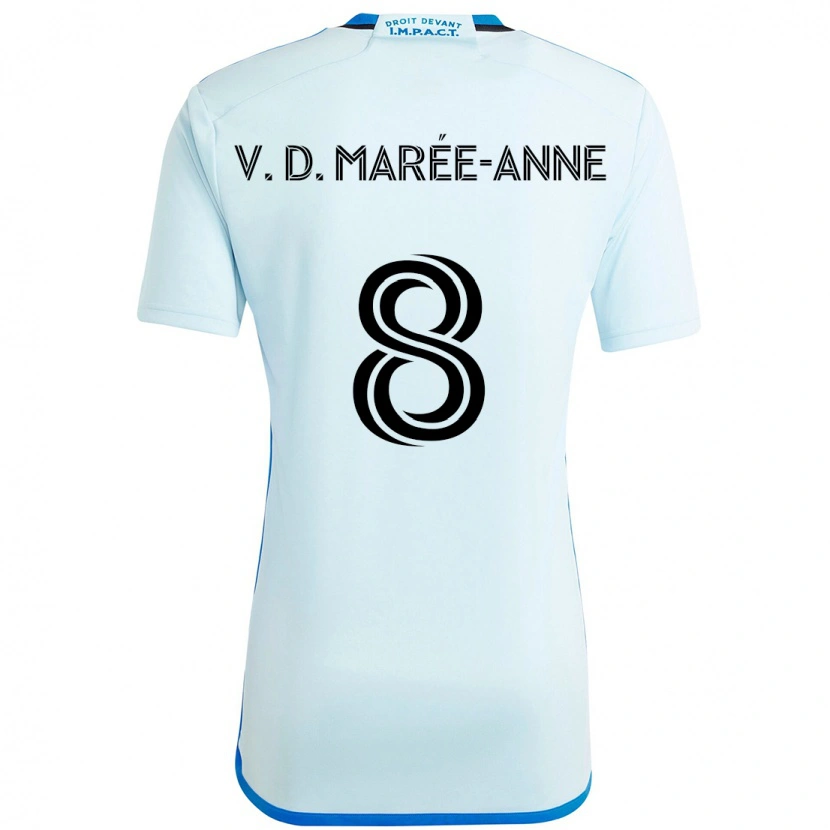 Danxen Herren Van Doesburg Marée-Anne #8 Himmelblau Dunkelblau Auswärtstrikot Trikot 2025/26 T-Shirt Schweiz