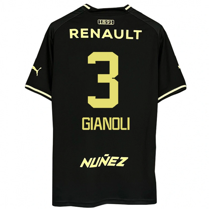 Danxen Herren Martín Gianoli #3 Gelb Schwarz Auswärtstrikot Trikot 2025/26 T-Shirt Schweiz