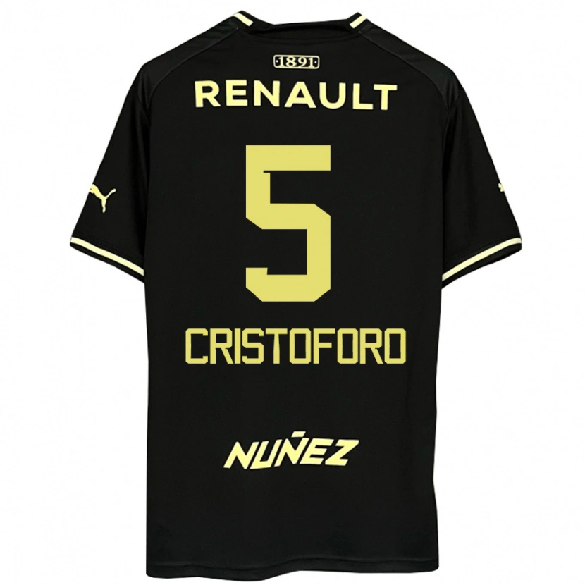 Danxen Herren Sebastián Cristóforo #5 Gelb Schwarz Auswärtstrikot Trikot 2025/26 T-Shirt Schweiz