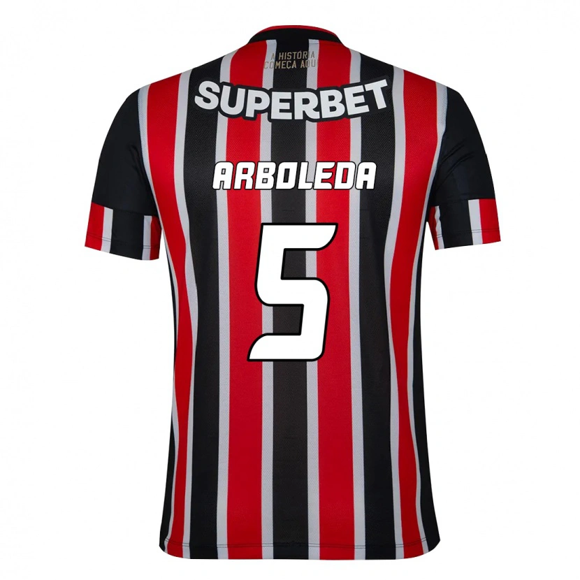 Danxen Herren Robert Arboleda #5 Rot Schwarz Weiß Auswärtstrikot Trikot 2025/26 T-Shirt Schweiz