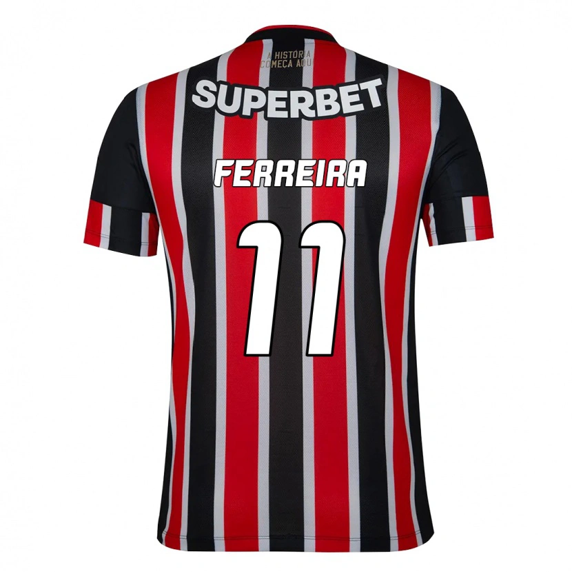 Danxen Herren Ferreirinha #11 Rot Schwarz Weiß Auswärtstrikot Trikot 2025/26 T-Shirt Schweiz