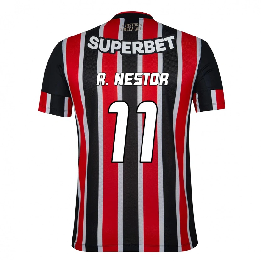 Danxen Herren Rodrigo Nestor #11 Rot Schwarz Weiß Auswärtstrikot Trikot 2025/26 T-Shirt Schweiz