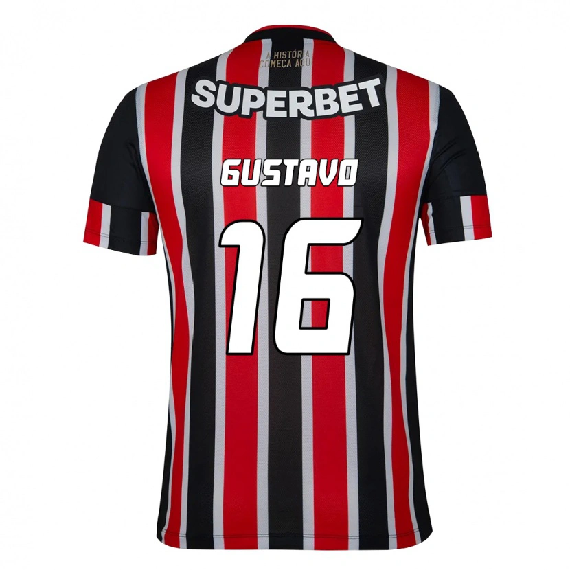 Danxen Herren Luiz Gustavo #16 Rot Schwarz Weiß Auswärtstrikot Trikot 2025/26 T-Shirt Schweiz