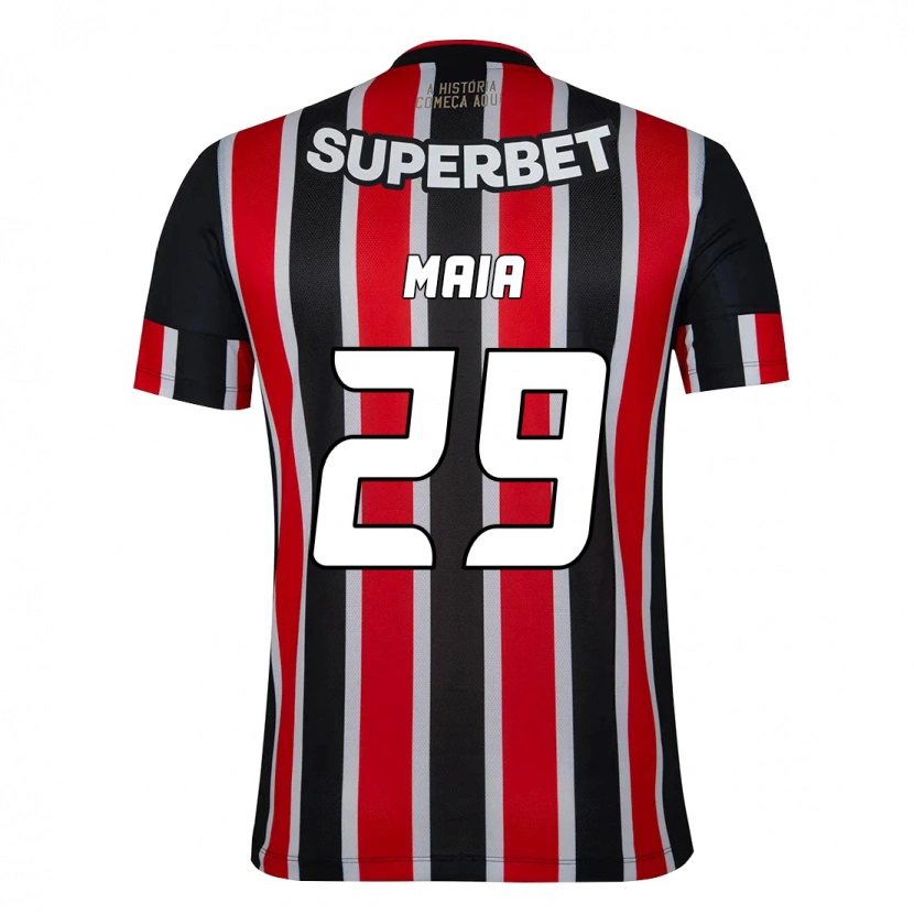 Danxen Herren Pablo Maia #29 Rot Schwarz Weiß Auswärtstrikot Trikot 2025/26 T-Shirt Schweiz