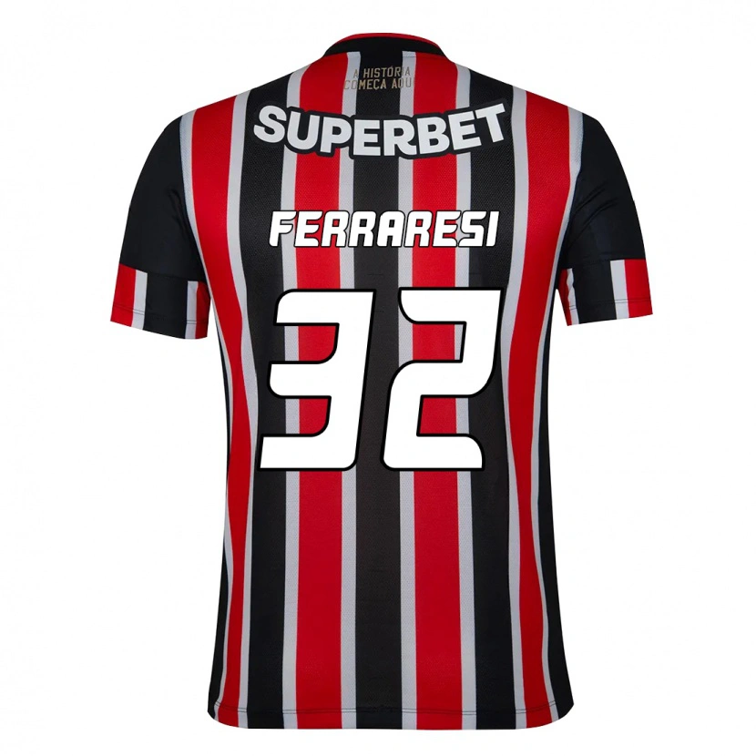 Danxen Herren Nahuel Ferraresi #32 Rot Schwarz Weiß Auswärtstrikot Trikot 2025/26 T-Shirt Schweiz