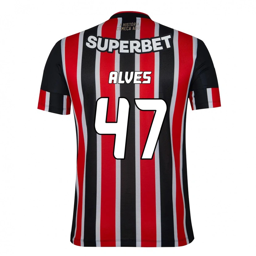 Danxen Herren Matheus Alves #47 Rot Schwarz Weiß Auswärtstrikot Trikot 2025/26 T-Shirt Schweiz