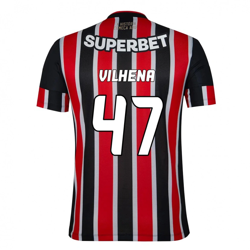 Danxen Herren Pedro Vilhena #47 Rot Schwarz Weiß Auswärtstrikot Trikot 2025/26 T-Shirt Schweiz
