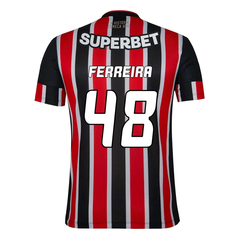 Danxen Herren Lucas Ferreira #48 Rot Schwarz Weiß Auswärtstrikot Trikot 2025/26 T-Shirt Schweiz