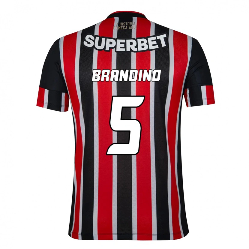 Danxen Herren Kika Brandino #5 Rot Schwarz Weiß Auswärtstrikot Trikot 2025/26 T-Shirt Schweiz
