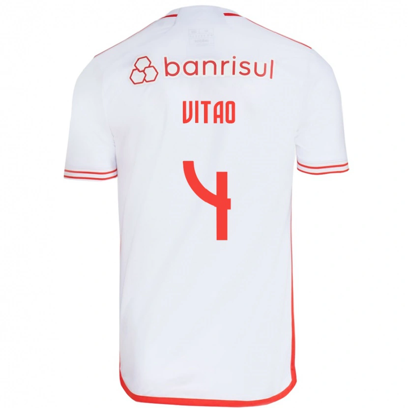 Danxen Herren Vitão #4 Rot Weiß Auswärtstrikot Trikot 2025/26 T-Shirt Schweiz