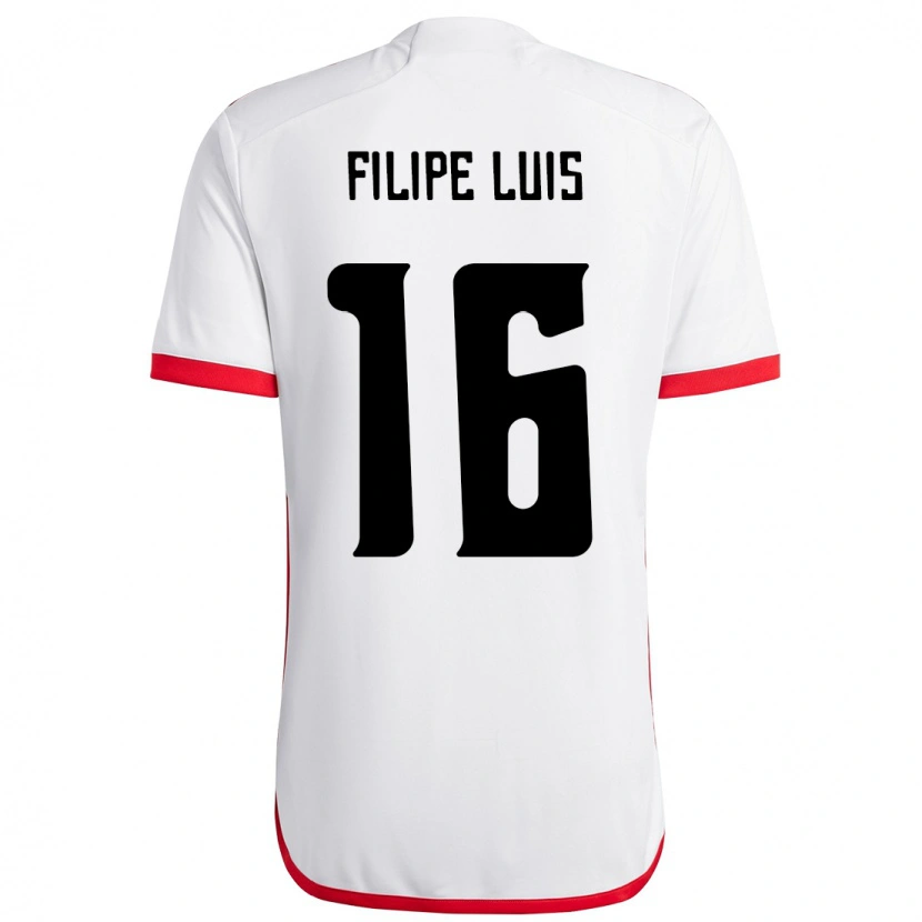 Danxen Herren Filipe Luis #16 Rot Schwarz Auswärtstrikot Trikot 2025/26 T-Shirt Schweiz