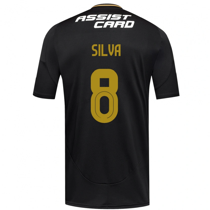 Danxen Herren Bastián Silva #8 Schwarz Weiß Gelb Auswärtstrikot Trikot 2025/26 T-Shirt Schweiz