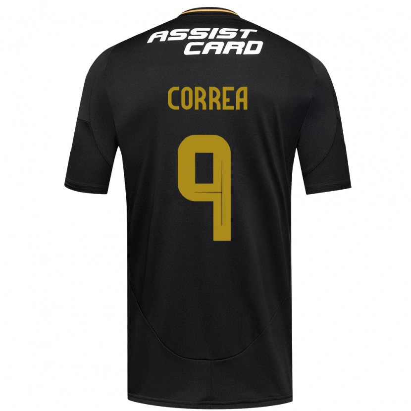 Danxen Herren Javier Correa #9 Schwarz Weiß Gelb Auswärtstrikot Trikot 2025/26 T-Shirt Schweiz