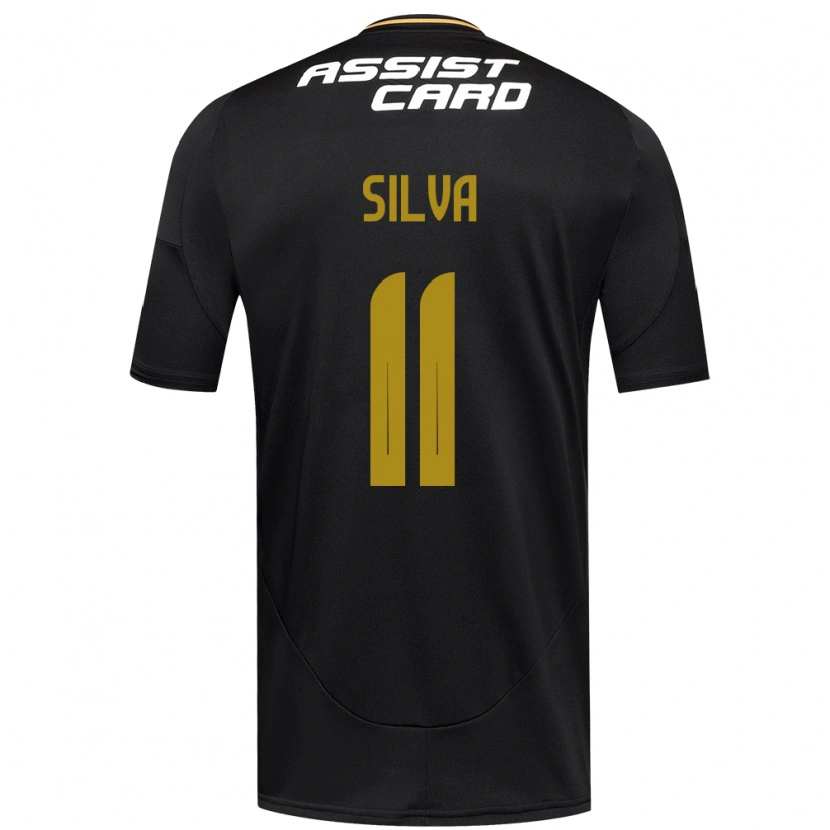 Danxen Herren Martín Silva #11 Schwarz Weiß Gelb Auswärtstrikot Trikot 2025/26 T-Shirt Schweiz
