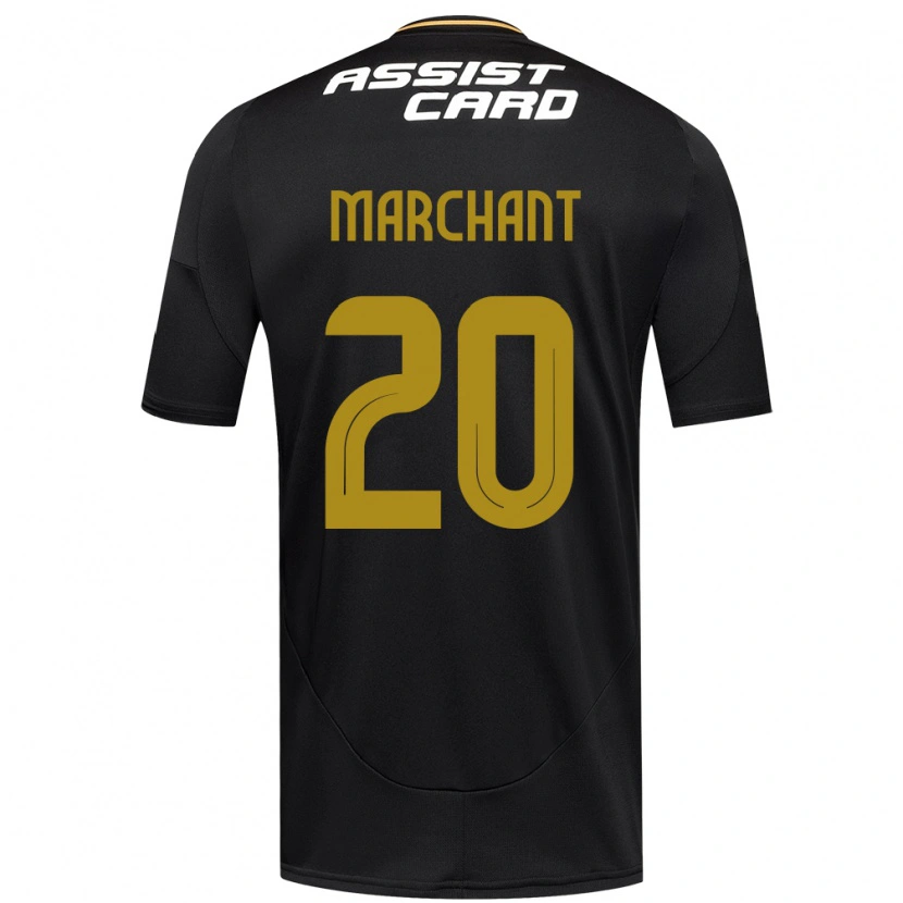 Danxen Herren Francisco Marchant #20 Schwarz Weiß Gelb Auswärtstrikot Trikot 2025/26 T-Shirt Schweiz