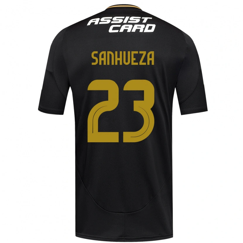 Danxen Herren Nicol Sanhueza #23 Schwarz Weiß Gelb Auswärtstrikot Trikot 2025/26 T-Shirt Schweiz