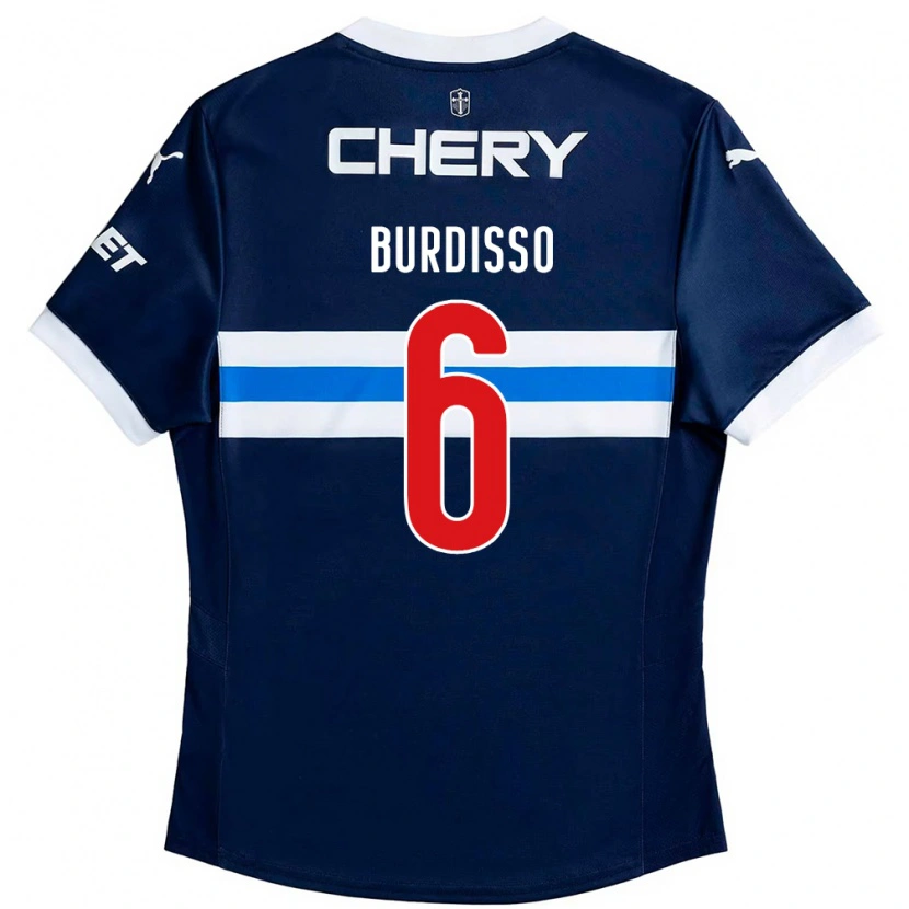 Danxen Herren Guillermo Burdisso #6 Schwarz Blau Auswärtstrikot Trikot 2025/26 T-Shirt Schweiz