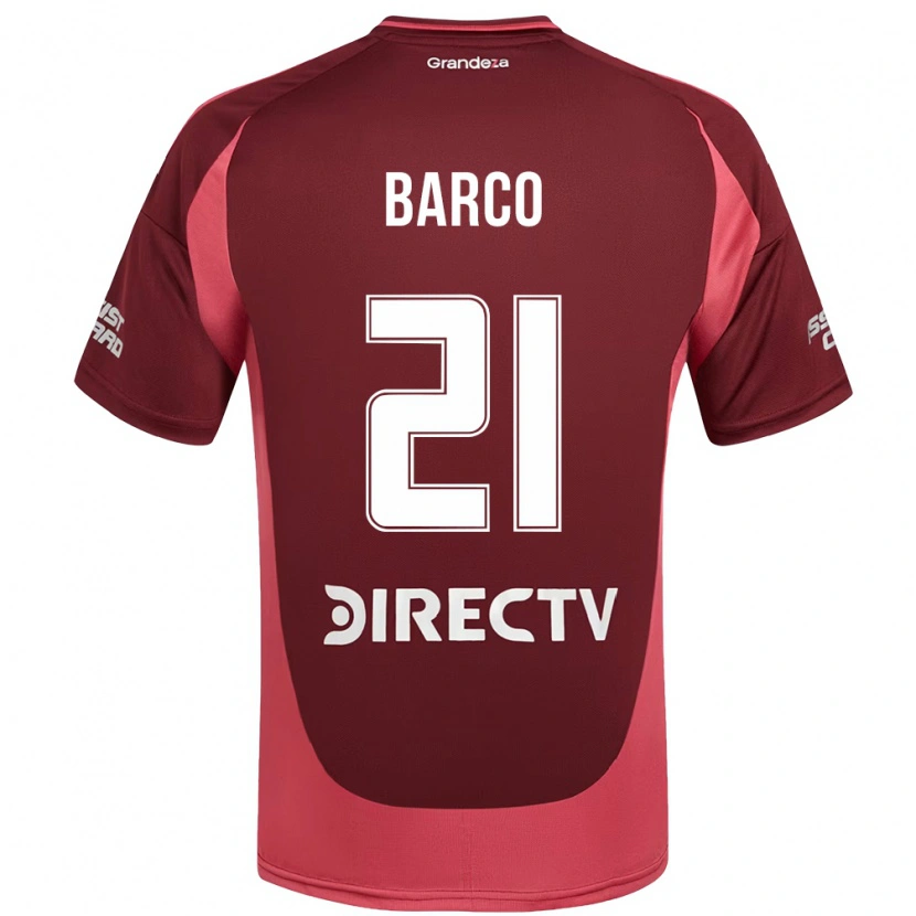 Danxen Herren Esequiel Barco #21 Weiß Rot Auswärtstrikot Trikot 2025/26 T-Shirt Schweiz