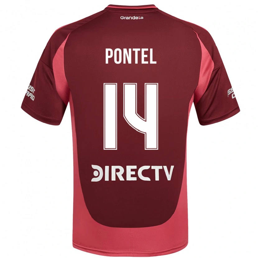 Danxen Herren Daniela Pontel #14 Weiß Rot Auswärtstrikot Trikot 2025/26 T-Shirt Schweiz