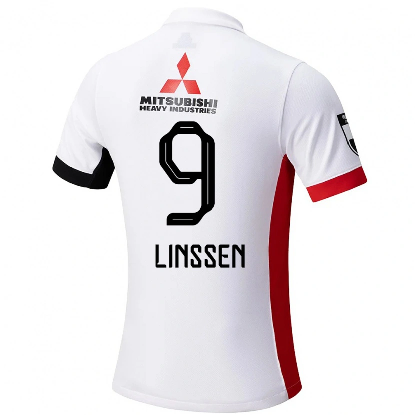 Danxen Herren Bryan Linssen #9 Rot Weiß Auswärtstrikot Trikot 2025/26 T-Shirt Schweiz