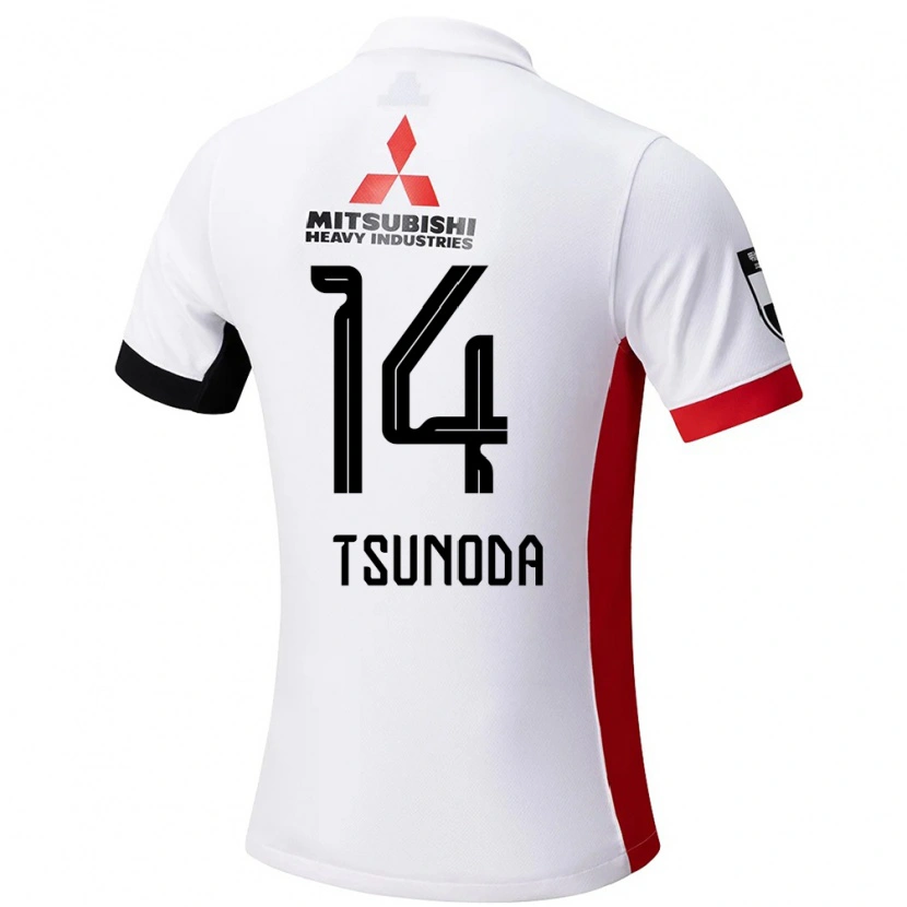 Danxen Herren Fuka Tsunoda #14 Rot Weiß Auswärtstrikot Trikot 2025/26 T-Shirt Schweiz