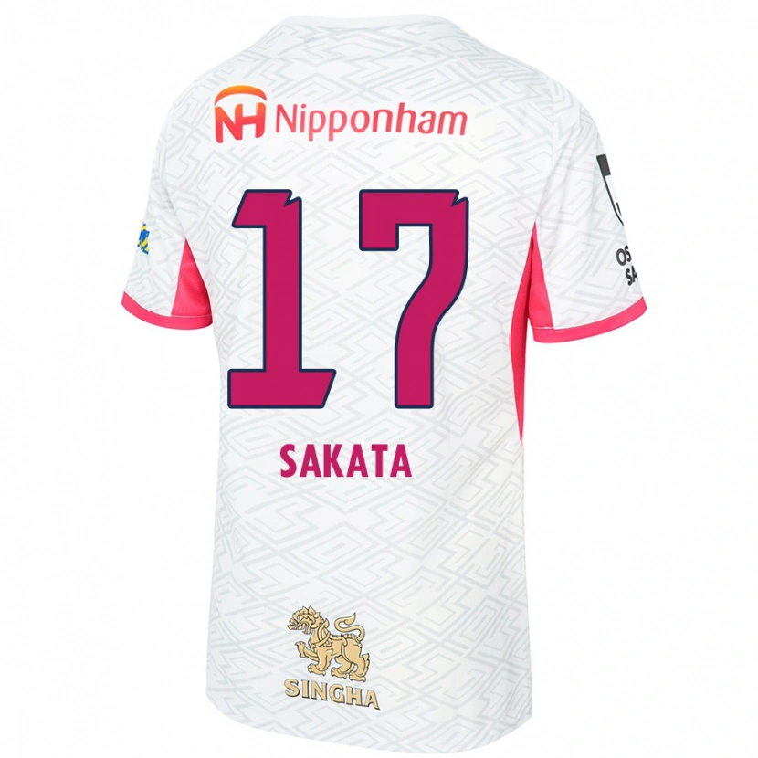 Danxen Herren Reiya Sakata #17 Sakura Rosa Weiß Auswärtstrikot Trikot 2025/26 T-Shirt Schweiz