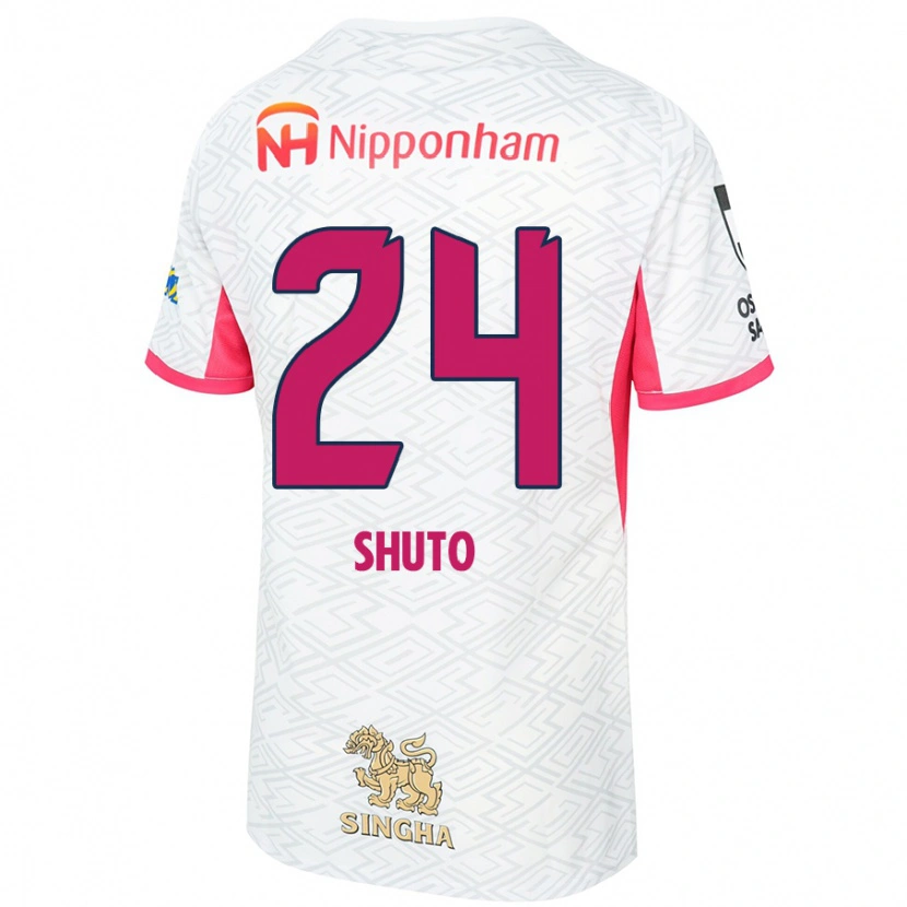 Danxen Herren Nozomi Shuto #24 Sakura Rosa Weiß Auswärtstrikot Trikot 2025/26 T-Shirt Schweiz