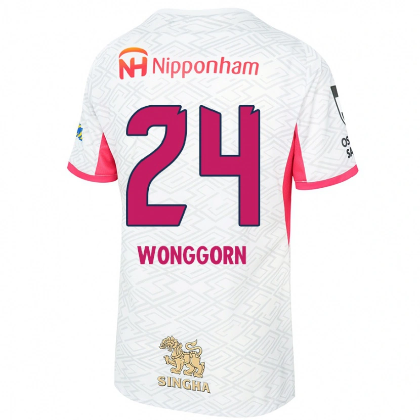 Danxen Herren Jaroensak Wonggorn #24 Sakura Rosa Weiß Auswärtstrikot Trikot 2025/26 T-Shirt Schweiz