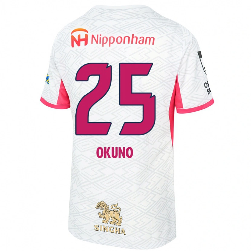 Danxen Herren Hiroaki Okuno #25 Sakura Rosa Weiß Auswärtstrikot Trikot 2025/26 T-Shirt Schweiz