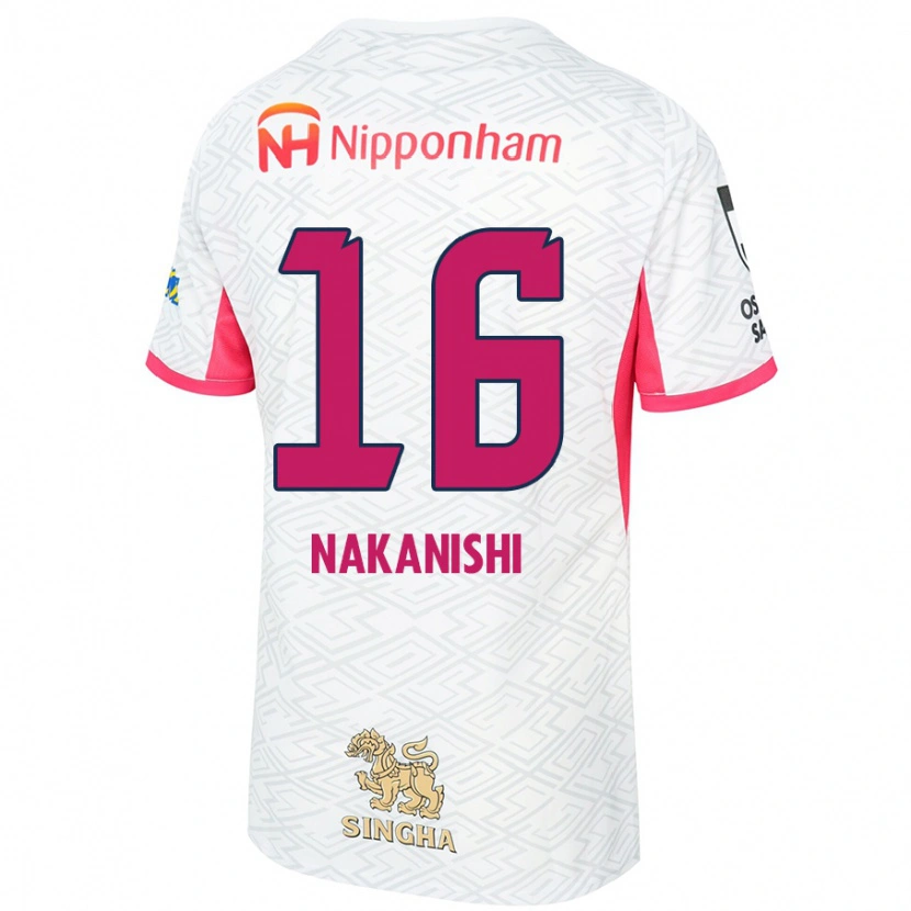 Danxen Herren Fuu Nakanishi #16 Sakura Rosa Weiß Auswärtstrikot Trikot 2025/26 T-Shirt Schweiz