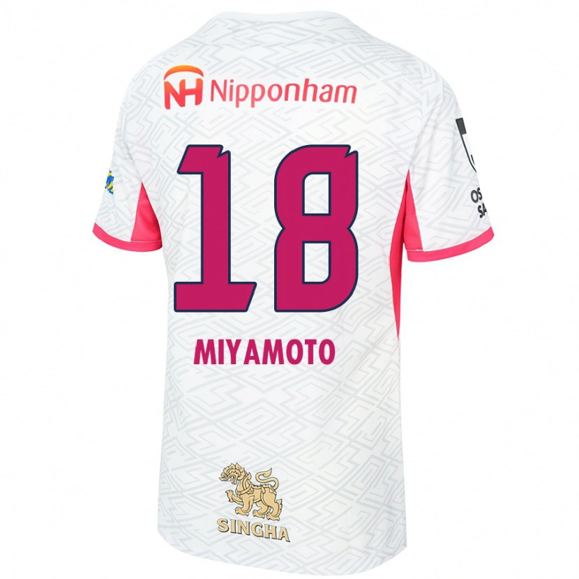 Danxen Herren Hikari Miyamoto #18 Sakura Rosa Weiß Auswärtstrikot Trikot 2025/26 T-Shirt Schweiz