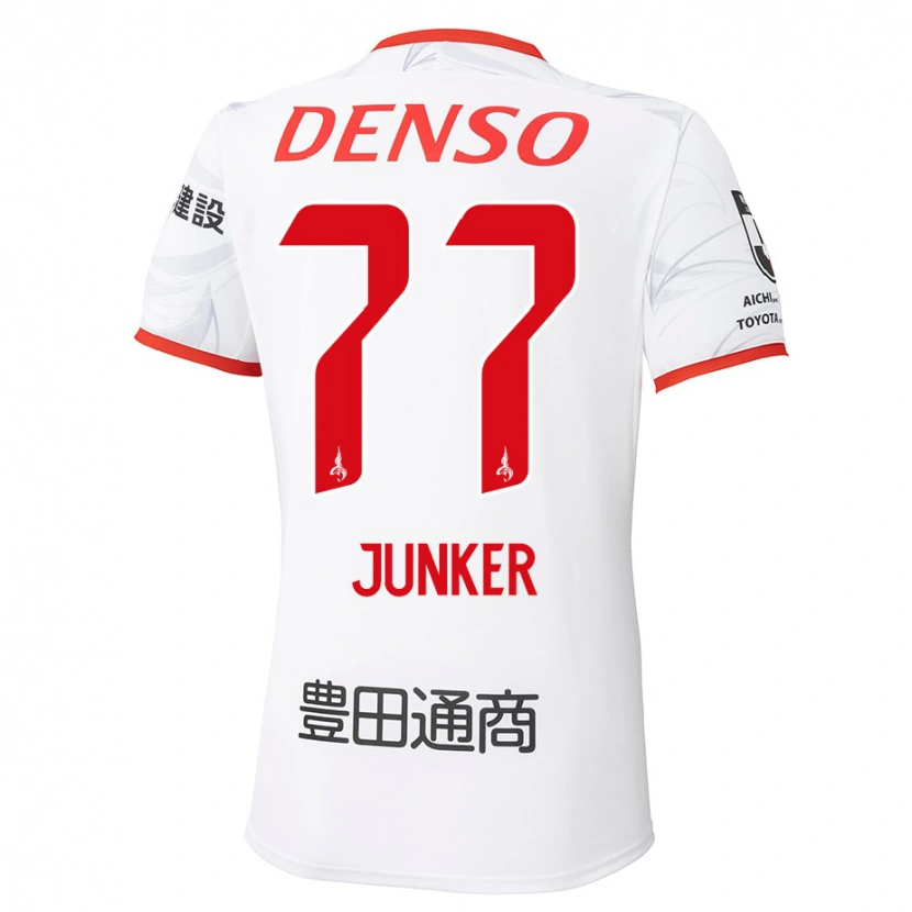 Danxen Herren Kasper Junker #77 Rot Gelb Auswärtstrikot Trikot 2025/26 T-Shirt Schweiz